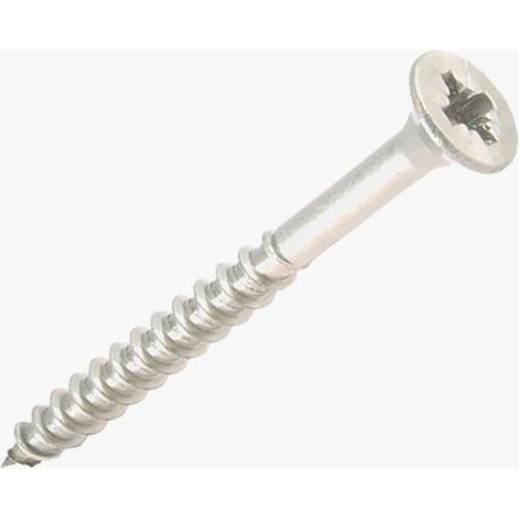 Vis bois tête fraisée inox A2 – Empreinte Pozidriv Ø4 mm x 40 mm (lot de 10 pièces)