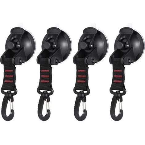 Ventouse - 360° Rotative - Pour Auvent Latéral Voiture Bateau Camping - Charge Max 10 Kg - Lot de 4 (1/5)