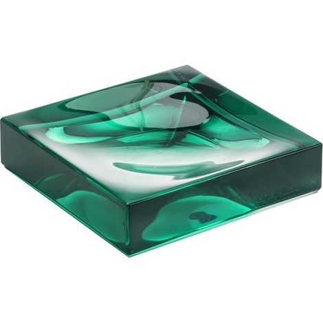 Porte-savon KARTELL BOXY 105 x 105 x 25 mm vert émeraude LAUFEN