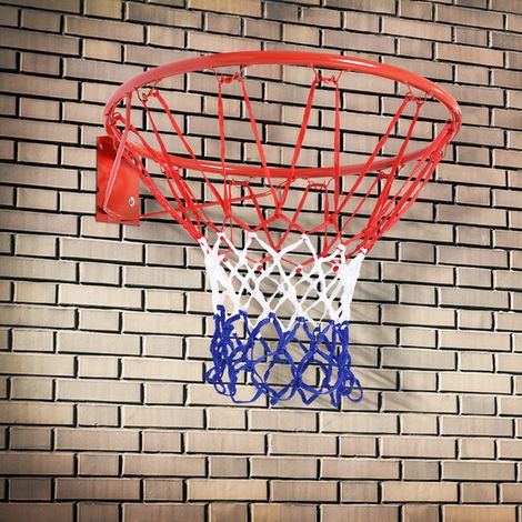 Wand-Basketballkorb mit Netz, 46 cm Durchmesser, Stahl und Nylon, rot HAVRYA (1/3)