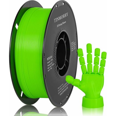 Filament PETG Rapid 1,75 mm, filament pour imprimante 3D 1 kg, Vert fluo (1/5)