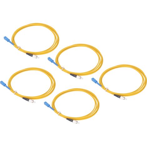 Câble fibre optique 5 pièces, cordon de raccordement Internet haut débit, gaine LSZH sans halogène faible fumée, qualité opérateur, extension réseau. (1/5)