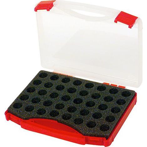 Mallette vide en plastique pour 40 gicleurs - couvercle transparent livrée sans gicleurs (1/5)