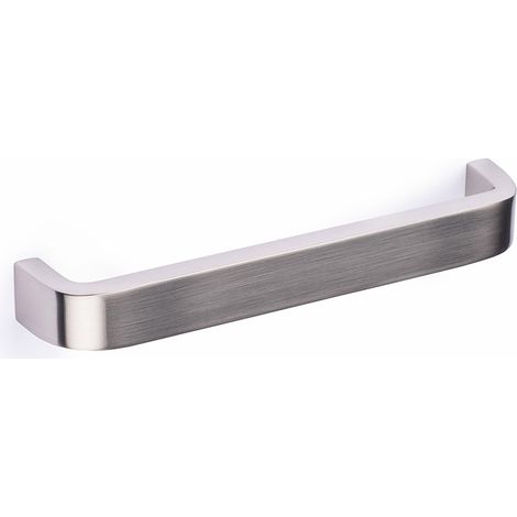 Asa de zamak con acabado níquel satinado, dimensiones:168x20x30mm y entrepuntos:160mm - (1/2)