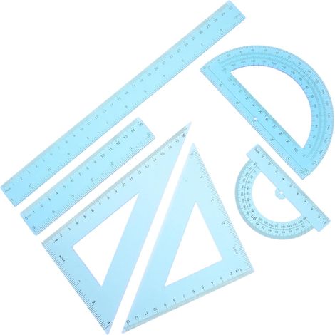 Ensemble de 6 règles en plastique SEWACC, rapporteur droit (1/5)