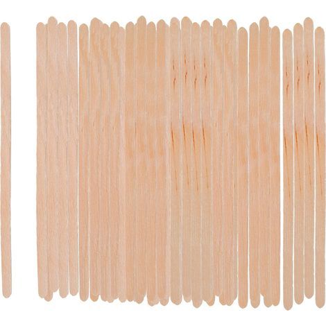 100 - Wooden Stirrer - Drink Stirrer - Natural and Eco-Friendly - For Coffee, Tea and Cocktails - Home and Outdoor Use - Natural Color - 14x0.6cm (1/4)