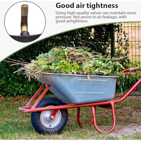 2 chambres à air 4.10/3.50-4, pneus de remplacement robustes pour brouettes, chariots de jardin, tondeuses, monocycles et plus