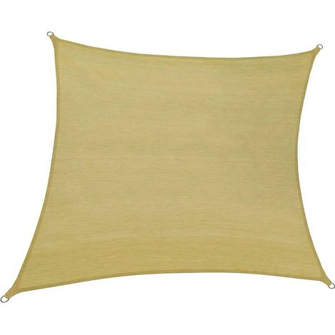 Vela Ombreggiante Quadrata 185 gr/mq Colore Beige 5 x 5 m - Confine (1/2)