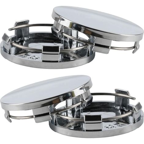 4-teilige Radnabenkappen, Innendurchmesser 56 mm, Außendurchmesser 60 mm, ABS-Radnabenkappen, universelle Radnabenkappen für Autozubehör, Silber (1/5)