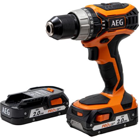 Trapano a percussione AEG 18V Pro Lithium - 2 batterie 2.0Ah - 1 caricabatterie BSB18C2LI-202C (1/4)