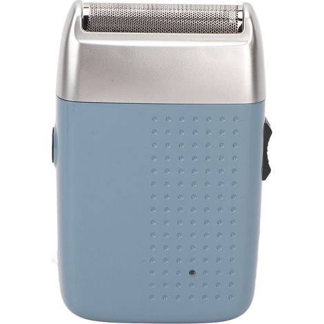 Tondeuse à barbe rechargeable bleue, étanche, portable, USB, électrique, 600 mAh (1/5)