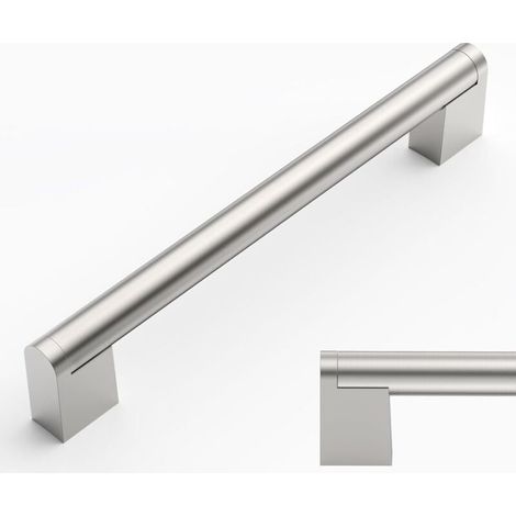 10 Pièces de Meuble Cuisine Acier Inoxydable Nickel Brossé Entraxe 160mm pour Porte d'armoire Poignées de Porte de Cuisine UK0038 (1/4)