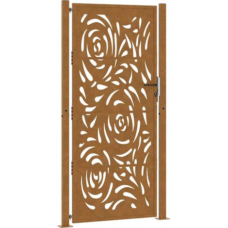 vidaXL Cancello da giardino 100x200 cm con design a fiamma (1/5)