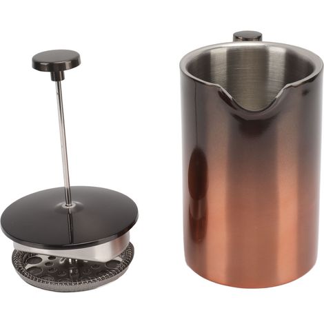 French-Press-Kaffeebereiter mit Filter, doppelwandig, Edelstahl 304, mit stufenloser Rampe für 800 ml (1/5)