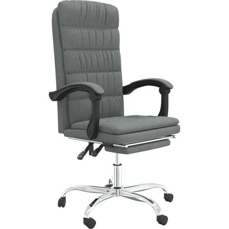 Maison Exclusive - Fauteuil inclinable de bureau Gris foncé Tissu