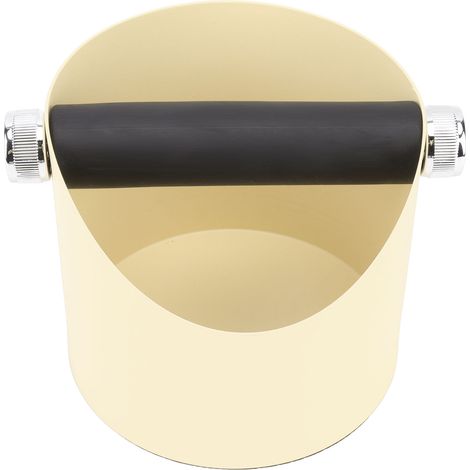 Seau à marc de café anti-dérapant jaune pour machine à café - Récupérateur de résidus compact (1/5)