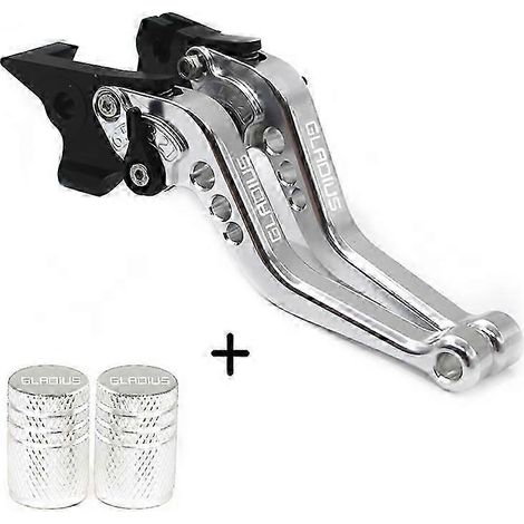 Für SFV650 GLADIUS 2009 2010 2011 2012 2013 2014 2015 - Hochwertiges neues Motorradzubehör - CNC-gefräster, verstellbarer Brems- und Kupplungshebel (1 Set - Silber)
