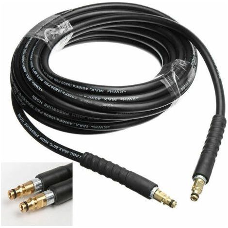 pour Karcher K2 K3 K4 K5 K6 K7 (6 m), Nettoyeurs Haute Pression Nettoyage à l'eau Kit de Nettoyage de Tuyau de Remplacement Haute Pression 6M / 8M / 10M / 15M (1/5)