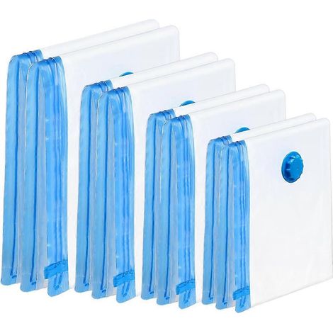 Set mit 8 wiederverwendbaren Vakuum-Gefrierbeuteln für Kleidung, Bettdecken und Bettwäsche. (1/5)