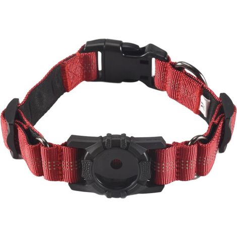 Collare per cani con etichetta riflettente - Resistente e regolabile, rosso (1/4)