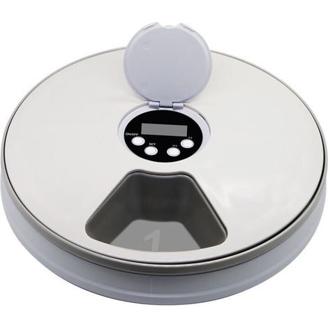 Programmierbarer Futterautomat für Hunde und Katzen, automatischer Futterautomat mit musikalischer Erinnerungsfunktion für Katzen und Hunde, intelligente Fütterung (1/4)
