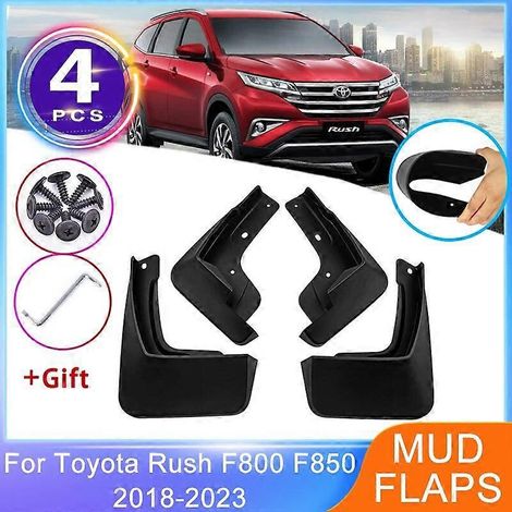 4x Schmutzfänger Spritzschutz vorne und hinten für Daihatsu Terios, Toyota Rush F800 F850 (2018–2023), Perodua Aruz