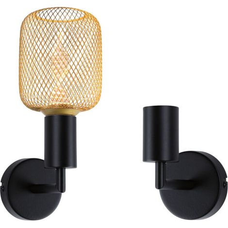 APPLIQUE MURALE E27 JARON IP44 230V DIAMETRE 19CM NOIR - 71139 (1/5)