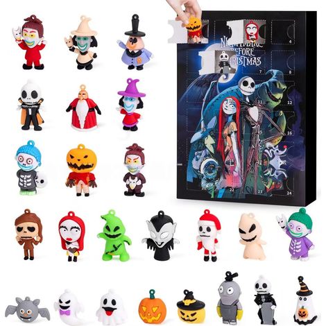 Popular 24-Hour Gothic Horror-Themed Calendar Blind Box - Halloween Countdown Calendar Blind Box - Horror Halloween Blind Box -