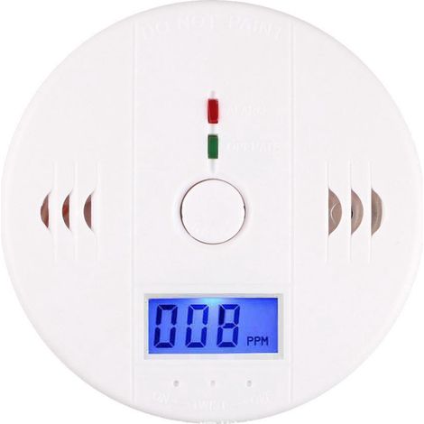 Détecteur de fumée et monoxyde de carbone, alarme combinée avec capteur optique, avertisseur sonore 85dB, pour maison et appartement, installation facile au plafond, blanc, fonctionne sur pile, sécuri (1/4)