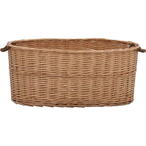 Maison Exclusive - Cesta per Legna con Maniglie 78x54x34cm Salice Naturale