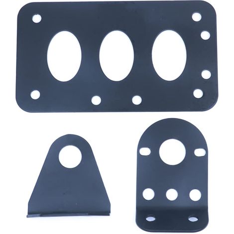 Support de plaque d'immatriculation horizontal vertical pour feu arrière Noir 1,9 cm (1/5)