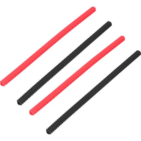 Bande de protection de four en silicone, barrière thermique pour cuisson et micro-ondes, lot de 4 (2 rouges + 2 noirs) (1/5)