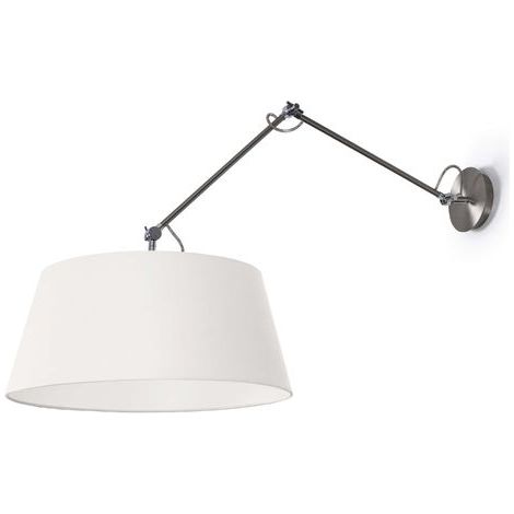 Applique/ Plafonnier avec bras articulé tilt EASY E27 60W Nickel satin (1/5)