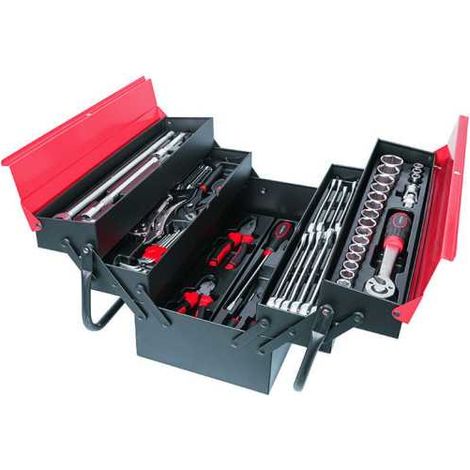 Caja Metálica 63 Pzas. Cr-V 5 Compartimentos RATIO