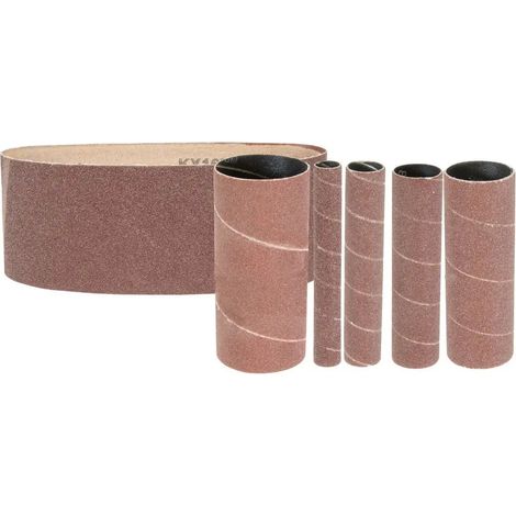 Güde Schleifzubehör-Set 6-tlg. K240 Schleifhülsen Schleifband für Bandschleifer (1/2)