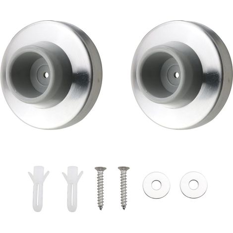 2-teiliger Türstopper, Wandschutz für Türgriffe, silberner Türstopper, Türgriffblock (1/4)