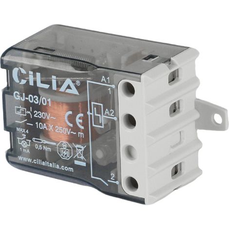 Télérupteur Encastrable CILIA 230V 10A Relais Électromécanique Unipolaire 1 NO Compatible avec Finder 27.01 Pour Commande d'Éclairage (1/5)