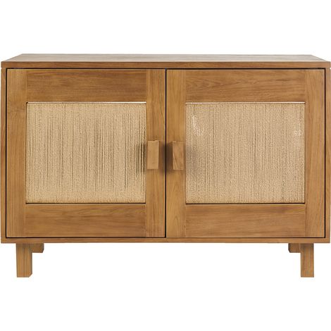 Mobile da bagno in legno massello di teak e corda intrecciata L120 cm MOSSA (1/5)