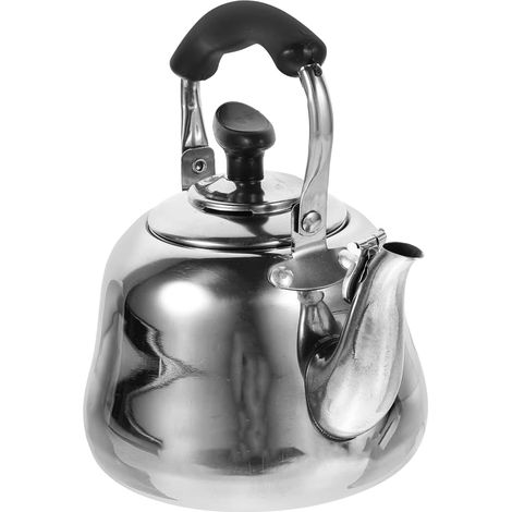 1L Stainless Steel Whistling Kettle for Stove Quick Heating Comfortable Handle Reverse Whistle Nozzle Wide Mouth Lid for Gas and Induction Cooking and Reception (1/5)