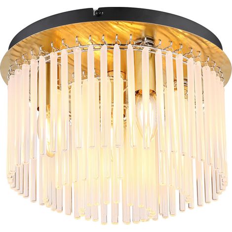 Globo - plafoniera - GORLEY - oro - vetro - Ø 32cm - E14 - (1/5)