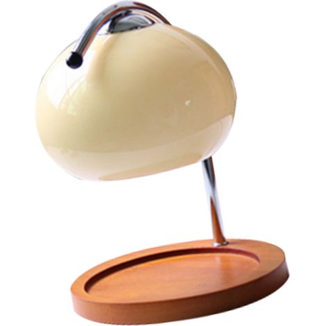 Lampe à cire parfumée rétro avec plateau de rangement en bois, chauffe-bougie en verre, lampe de chevet d'ambiance, 220 V (UE) (1/5)