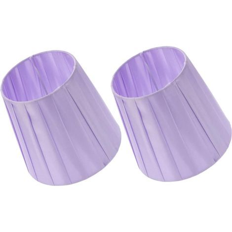 Abat-jour Tissu - Cylindrique Rembourré - Violet - Pour Lustre Applique Lampe de Table - 2 Pièces (1/5)