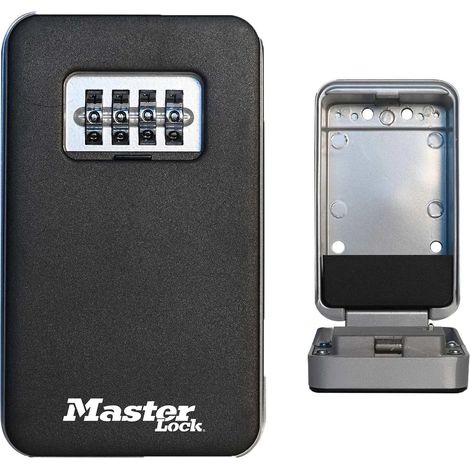Boîte à clés MASTER LOCK, montage mural, à capot, taille moyenne, utilisation en extérieur, kit d'installation, pour usage domestique, 5410EURD (1/5)