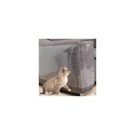 Lntyq Lot de 4 protections auto-adhésives avec épingles pour meubles contre les griffades de chat 43 x 30 cm (1/4)