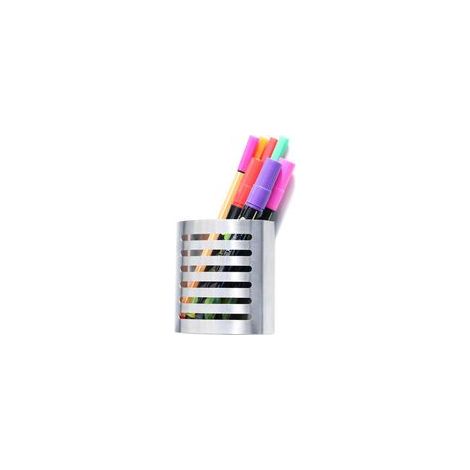Portapenne magnetico moderno – Scatola portaoggetti in metallo per cucina, armadio, casa o ufficio, dimensioni: 8,25 x 4,45 x 8,9 cm, acciaio inossidabile spazzolato - Crezuo