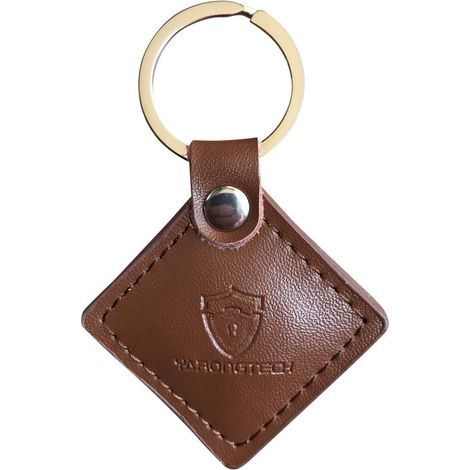 13,56MHz RFID 1K Iso14443a Cuir véritable Porte-clés pour porte d'entrée de contrôle d'accès (lot de 10) (1/3)