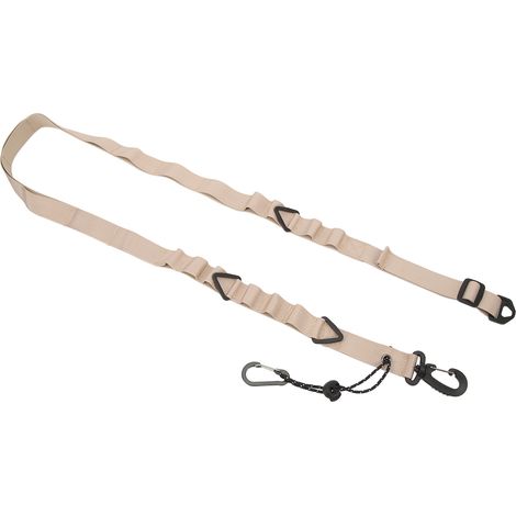 Multifunktionaler, rutschfester Aufbewahrungsgurt aus Nylon mit dreieckigem Ring für Campingzubehör, Farbe Khaki. (1/4)