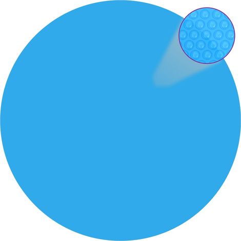 Cubierta solar de piscina de PE redonda y flotante 455 cm azul vidaXL