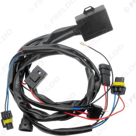12/24V 35W/55W Automotive Lighting Wiring Kit, Wide Voltage Range H4 Cable, Universal Wiring Kit for High/Low Voltage LED/HID Decoder (1/5)