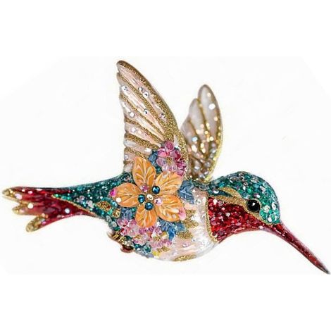 Acryl-Kolibri-Hängeornament, Vogelanhänger, Weihnachtsbaumschmuck, Weihnachtskranz, Fensterdekoration, mehrfarbig (1/5)